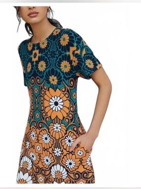 Anthropologie Maeve Short Sleeve Dress